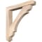 Ekena Millwork Olympic Arts and Crafts Smooth Bracket w/ Offset Brace, Douglas Fir, 5 1/2"W x 34"D x 34"H BKT0604X34X34OLY03SDF - alternate 1